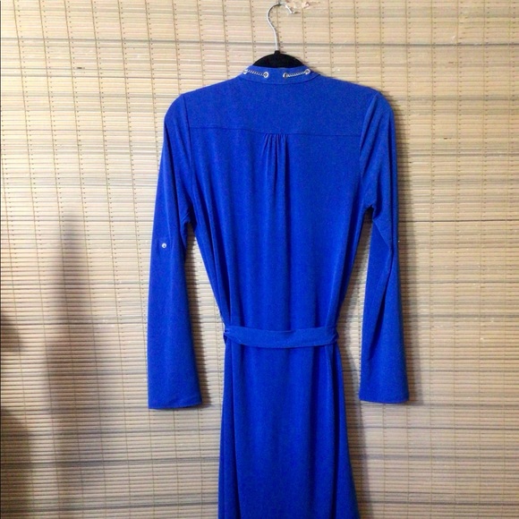 MICHEAL KORS beautiful royal blue shirt dress. - Picture 5 of 14